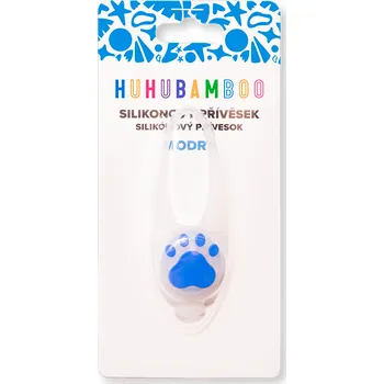 Obojek pro psa Huhubamboo silikonový přívěsek svítící modrý
