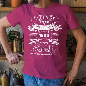 Legendy se rodí... - Pánské tričko, dárek k narozeninám pro opravdové legendy Barva: 40 - Purpurová, Velikost: S Tričko s potiskem pro opravdové legendy