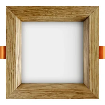 LED osvětlení LED vestavené svítidlo Square Woodline Dub hranaté 120x120mm 6W - Teplá bílá - APLED - 21286 - 21286