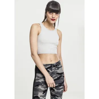 Ladies Rib Cropped Top L