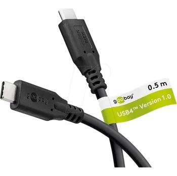 Datový kabel GOOBAY Kabel USB 4.0 USB C vidlice,z obou stran 0,5m černá 40Gbps