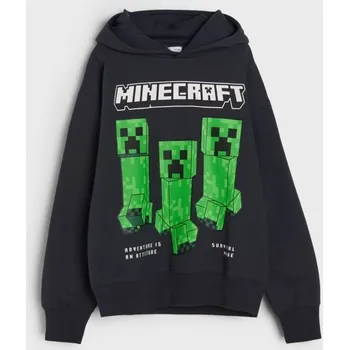 Chlapecká mikina Sinsay - Mikina s potiskem Minecraft - šedá - 162HW-90X - 162HW-90X-170