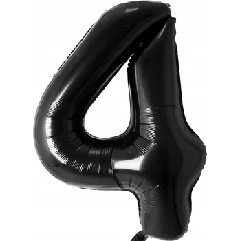 Balónek Fóliový balónek Číslice 4 černá, 100 cm (40')