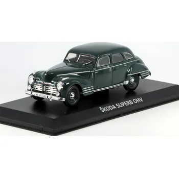 autíčko Škoda Superb OHV 1948 1:43 - ŠKODA DeAgostini časopis s modelem #26 Škoda Superb - kovový model