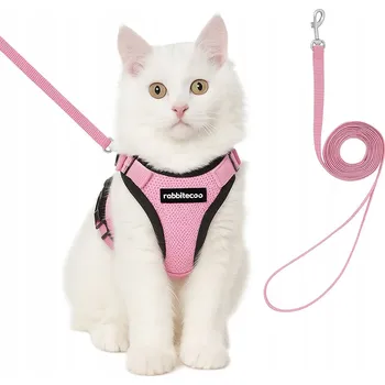 Postroj pro psa Postroj pro kočky Rabbitgoo XS s reflexními prvky, nastavitelný postroj s vodítkem
