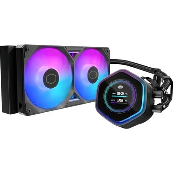 Počítač Cooler Master vodní chladič MasterLiquid Atmos II LCD 240, 2x120mm, LGA1851, AM5, černá MLX-D24M-A25SZ-L1