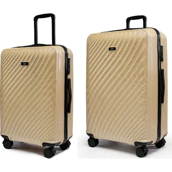 Velký a střední cestovní kufr s TSA zámkem ROWEX Roseline 2v1 Barva: Šampaňská