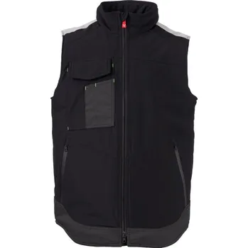 Pánská vesta Zimní pánská softshellová vesta WONDER VEST LITE PAD, zateplená Payper Barva: černá/černá, Velikost: L