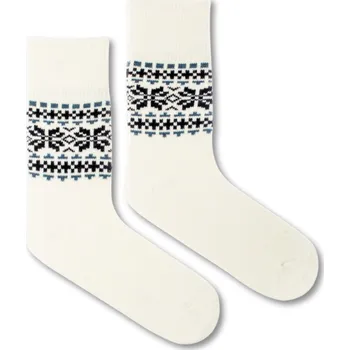 Dámské ponožky Vlněné ponožky Vlnáč Zima bílý M (39-42)