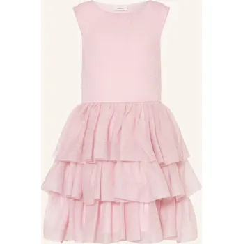 Dámské šaty S.Oliver Red Dívčí Šaty S Třpytivou Nití, světle růžová, 128