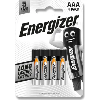 Článková baterie Energizer Everyday - alkalická baterie - AAA, 4 ks