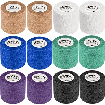 Zdravotnický materiál REVITY Samolepicí kohezivní obinadlo 5 cm x 4,5 m - 12 ks VÍCEBAREVNÁ