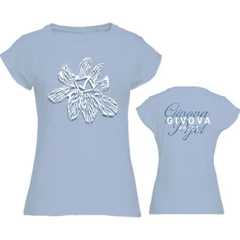 Dámské tričko GIVOVA Givova Dámské tričko Lady Floral ORANŽOVÁ