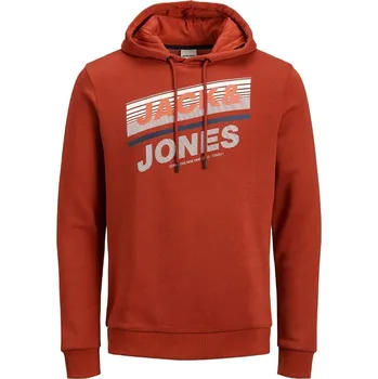 Dámská mikina JACK&JONES Jack & Jones pánská mikina s kapucí S FIALOVÁ|ORANŽOVÁ