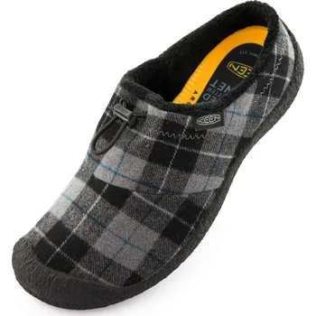 Pánská treková obuv KEEN Keen Howser III Slide — dámská hybridní slip-on bota, Black Plaid, 40,5 ZELENÁ|ČERNÁ|ŠEDÁ