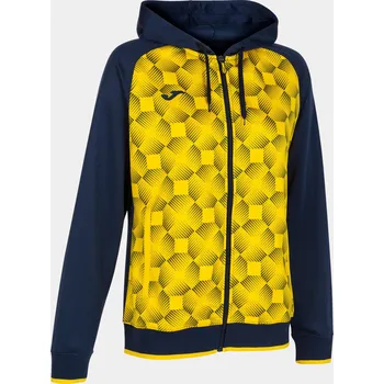 Dámská mikina JOMA Joma Supernova III dámská mikina s kapucí na zip, Navy/Yellow, XL MODRÁ|ŽLUTÁ