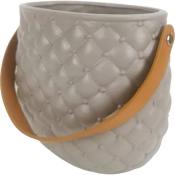 Váza Keramická dekorativní váza/šedá kabelka 17,5 × 11 × 16,5 cm