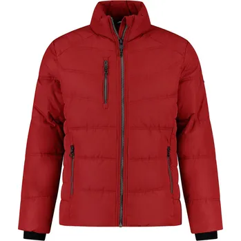 Pánská bunda JACK WOLFSKIN Zimní bunda Kjelvik Igor pro muže - Vodotěsná a pohodlná ČERVENÁ