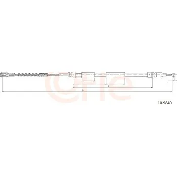 Lanko parkovací brzdy Lanovod parkovací brzdy COFLE 10.9840
