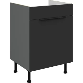 Kuchyňská skříňka Dolní skříňka na dřez LUNARA - šířka 60 cm, černá / antracit