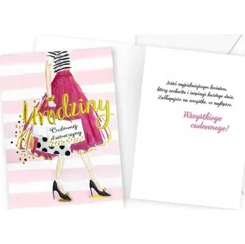 Obraz Přání B6 k narozeninám pro úžasnou dívku, KUKARTKA