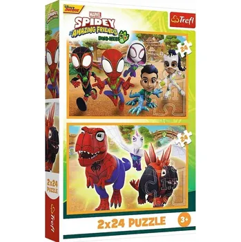 Puzzle Puzzle 2x24 Spidey a dinosauři Trefl 34432
