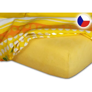 Prostěradlo Froté prostěradlo 140x220 EXCLUSIVE tmavě žluté