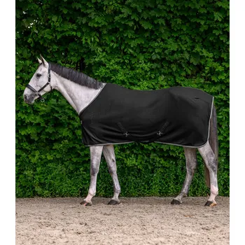 Deka pro koně Odpocovací fleece deka s křížovým zapínáním Waldhausen Barva: black, Velikost: 155 cm