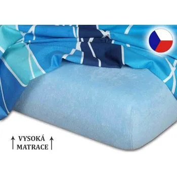 Prostěradlo Froté prostěradlo na vysokou matraci 90x200 EXCLUSIVE Světle modrá