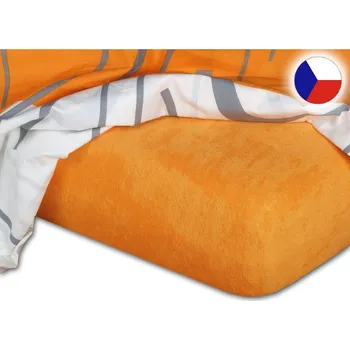 Bytový textil Froté prostěradlo 120x220 EXCLUSIVE pomerančové