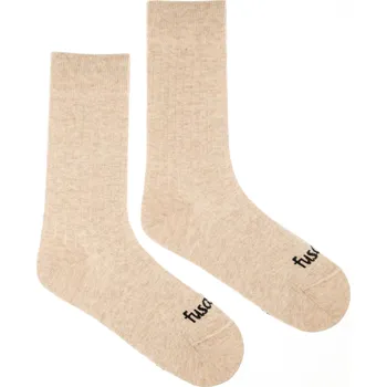 Dámské ponožky Ponožky Žebro béžové M (39-42)