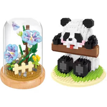 ostatní stavebnice Wise Hawk Valentýnský set - Svlačec a Odpočívající panda