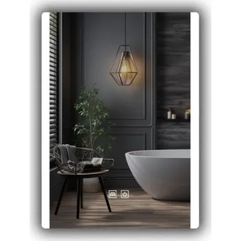 Zrcadlo IREDA Koupelnové LED zrcadlo s osvětlením, 80 x 60 cm