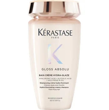 Šampon Kérastase Gloss Absolu Créme Hydra-glaze Bain - Hydratační a rozjasňující krémový šampon pro pevné krepaté vlasy 250 ml