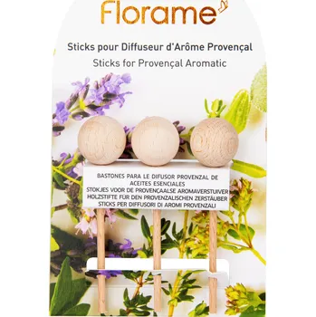 Vonný olej Náhradní tyčinky pro difuzér provensálský dřevěný 3 ks FLORAME