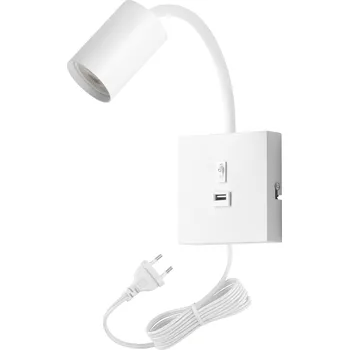 Immax PUNTO-1 flexibilní nástěnné bodové svítidlo pro zdroj typu GU10 9W/240V, bílé