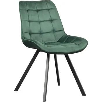 Jídelní židle Tempo Kondela Jídelní židle, tmavě zelená Velvet látka/černá, SAMIRA