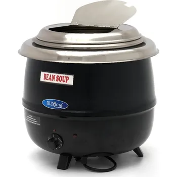 Konvice na čaj Maxima Ohřívač polévek – 13 L – Vyjímatelná vnitřní nádoba – s integrovaným víkem a drážkou na naběračku