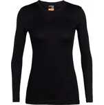 dámské merino triko dlouhý rukáv ICEBREAKER Wmns 200 Oasis LS Crewe, Black velikost: XS
