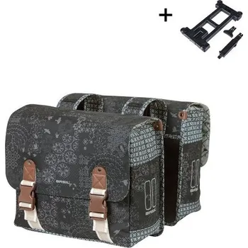 brašna na kolo Basil dvojbrašna na nosič Bohème MIK (Charcoal)