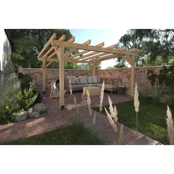 Pergola Pergola 3 s pultovou střechou 4,5x3,4 m