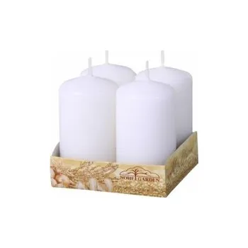 Svíčka Svíčky bílé matné 4 x 8 cm - 4 ks