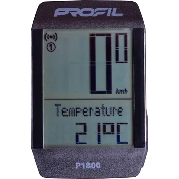 Tachometr Cyklopočítač PROFIL P1800 bezdrátový černý