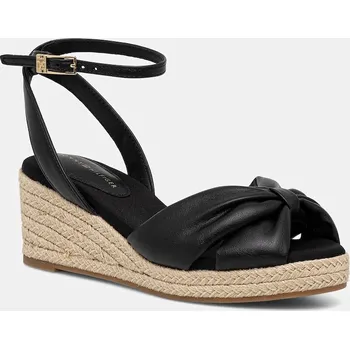 Dámské sandále Sandály Tommy Hilfiger TH BOW MID CORK WEDGE FW0FW09010 černá 99X, EUR 38