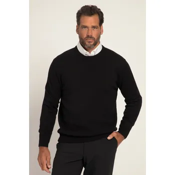 Dámský svetr JP1880, Plus size Svetr, kulatý výstřih, JP1880 výšivka, bavlna pro plnoštíhlé nadměrná velikost, 708261130-1453, černý, 4XL, Plus size oblečení, Oblečení pro vysoké muže, Nadměrné velikosti, Oblečení pro plnoštíhlé.