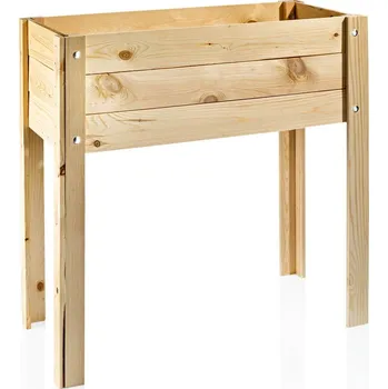 Vyvýšený záhon Vyvýšený záhon dřevěný 74 x 74 x 37 cm přírodní dřevo