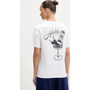 Bavlněné tričko adidas KA9965 bílá 00X, vel. XS