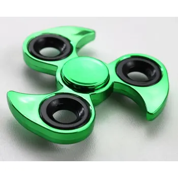 Gadget Fidget Spinner metalický zelený Ninja Shuriken