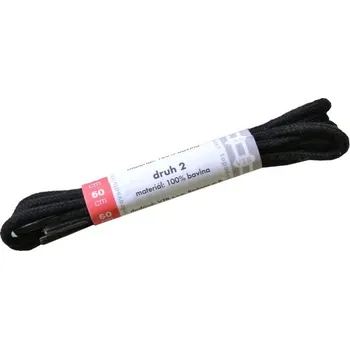 Tkaničky do bot Kulaté bavlněné tkaničky do bot 2 černá Délka: 100 cm