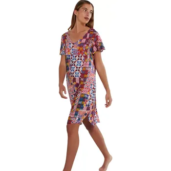 Dámská noční košile Noční košile Vamp s krátkými rukávy 20150 velikost L